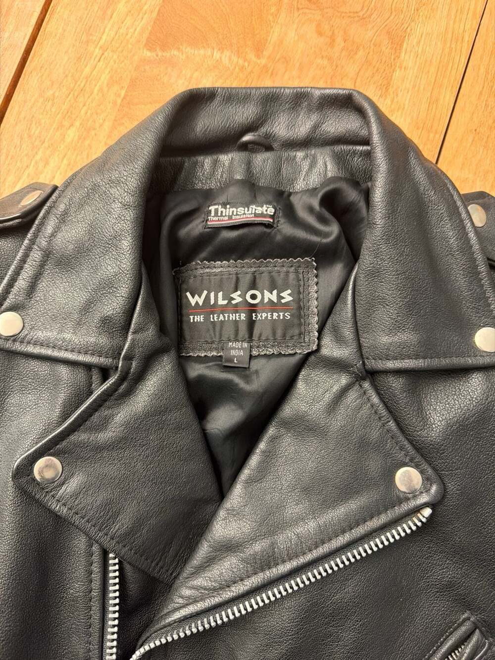Vintage Wilsons Leather The Leather Experts Thinsulate Biker Motorcycle Jacket B